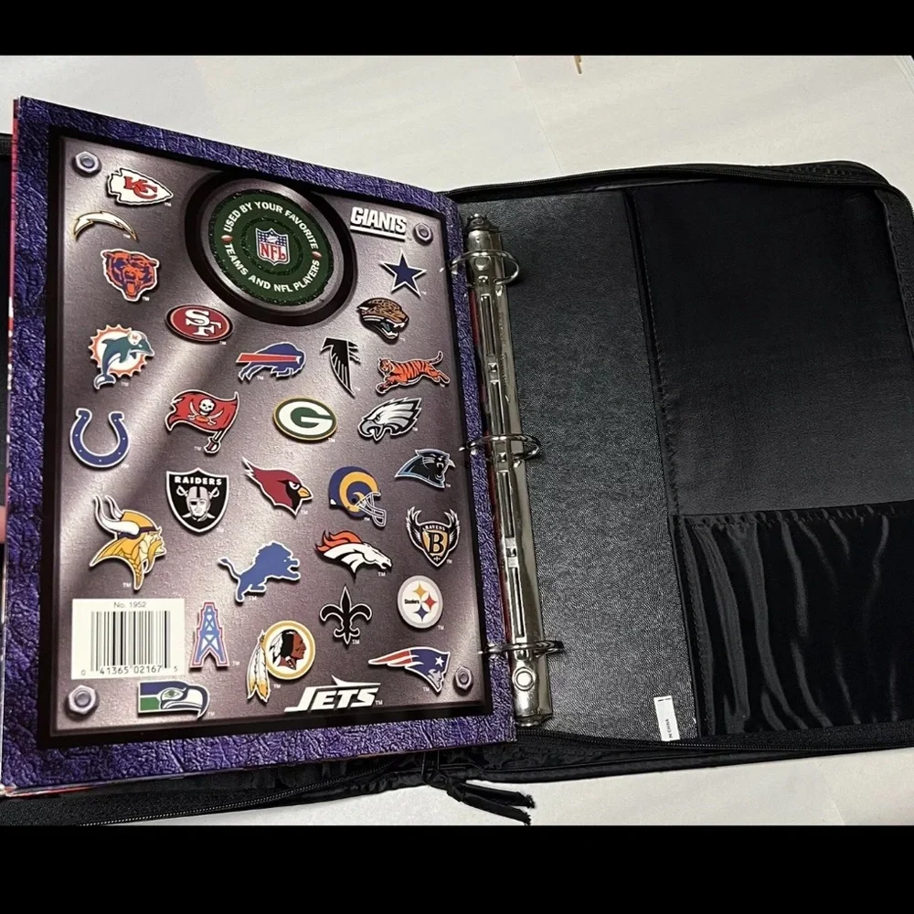 VTG Dallas Cowboys Troy Aikman Zip Binder NFL Rivals Folders Chargers Chiefs